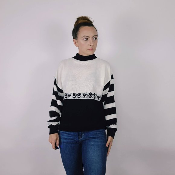 Vintage Morgan Square Mock Neck Grandma Sweater - Picture 10 of 10